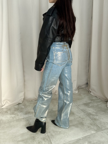 Mom Jeansy złote
